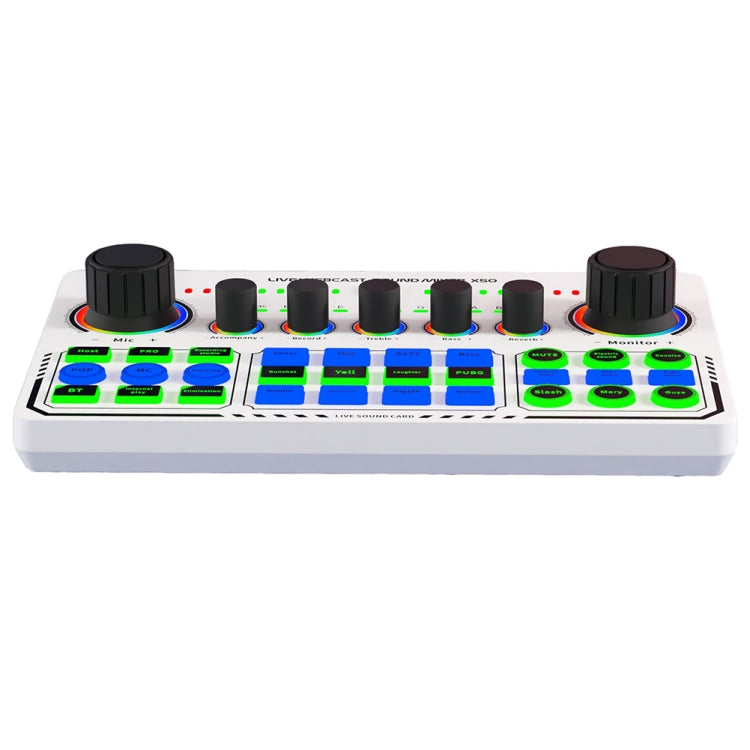 Scheda audio live X50 Bluetooth con LED RGB e porta OTG