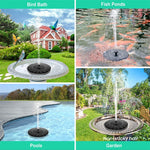 Fontana ad acqua solare Piscina per uccelli all'aperto Fontana ad energia solare Acqua galleggiante, 13cm, 16cm