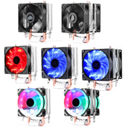 Radiatore per CPU con doppio tubo di rame per computer desktop Super silenzioso, 2 Tube Without Light 3-pin Single Fan, 2 Tube Without Light 3-pin Double Fan, 2 Tube Red Light 3-pin Single Fan, 2 Tube Blue Light 3-pin Single Fan                        ...