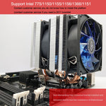 Radiatore per CPU con doppio tubo di rame per computer desktop Super silenzioso, 2 Tube Without Light 3-pin Single Fan, 2 Tube Without Light 3-pin Double Fan, 2 Tube Red Light 3-pin Single Fan, 2 Tube Blue Light 3-pin Single Fan                        ...