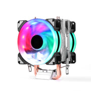 Radiatore per CPU con doppio tubo di rame per computer desktop Super silenzioso, 2 Tube Without Light 3-pin Single Fan, 2 Tube Without Light 3-pin Double Fan, 2 Tube Red Light 3-pin Single Fan, 2 Tube Blue Light 3-pin Single Fan                        ...