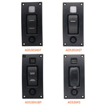 Interruttore di ripristino autobloccante marino con indicatore luminoso di protezione da sovraccarico, ON-OFF-ON 3 Switch, ON-OFF 2 Switch, ON-OFF-ON 3 Switch (Printed), Square 5V 3.4A Car Charging Panel