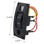 Interruttore di ripristino autobloccante marino con indicatore luminoso di protezione da sovraccarico, ON-OFF-ON 3 Switch, ON-OFF 2 Switch, ON-OFF-ON 3 Switch (Printed), Square 5V 3.4A Car Charging Panel