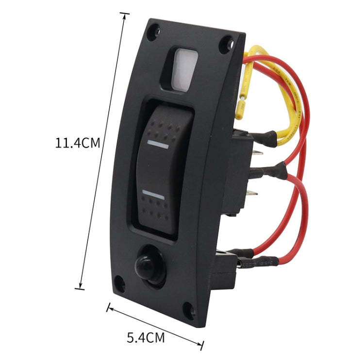 Interruttore di ripristino autobloccante marino con indicatore luminoso di protezione da sovraccarico, ON-OFF-ON 3 Switch, ON-OFF 2 Switch, ON-OFF-ON 3 Switch (Printed), Square 5V 3.4A Car Charging Panel