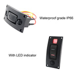 Interruttore di ripristino autobloccante marino con indicatore luminoso di protezione da sovraccarico, ON-OFF-ON 3 Switch, ON-OFF 2 Switch, ON-OFF-ON 3 Switch (Printed), Square 5V 3.4A Car Charging Panel