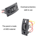 Interruttore di ripristino autobloccante marino con indicatore luminoso di protezione da sovraccarico, ON-OFF-ON 3 Switch, ON-OFF 2 Switch, ON-OFF-ON 3 Switch (Printed), Square 5V 3.4A Car Charging Panel