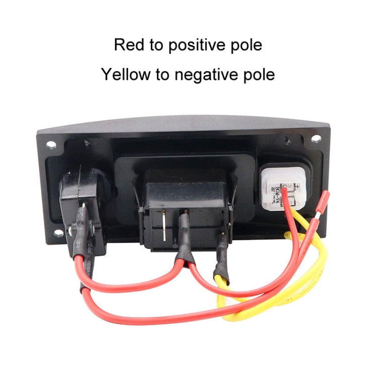 Interruttore di ripristino autobloccante marino con indicatore luminoso di protezione da sovraccarico, ON-OFF-ON 3 Switch, ON-OFF 2 Switch, ON-OFF-ON 3 Switch (Printed), Square 5V 3.4A Car Charging Panel
