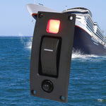 Interruttore di ripristino autobloccante marino con indicatore luminoso di protezione da sovraccarico, ON-OFF-ON 3 Switch, ON-OFF 2 Switch, ON-OFF-ON 3 Switch (Printed), Square 5V 3.4A Car Charging Panel