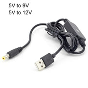 Cavo USB Booster Cavo di alimentazione per il monitoraggio dell'alimentazione mobile, 2pcs DC 5V To 9V, 2pcs DC 5V To 12V