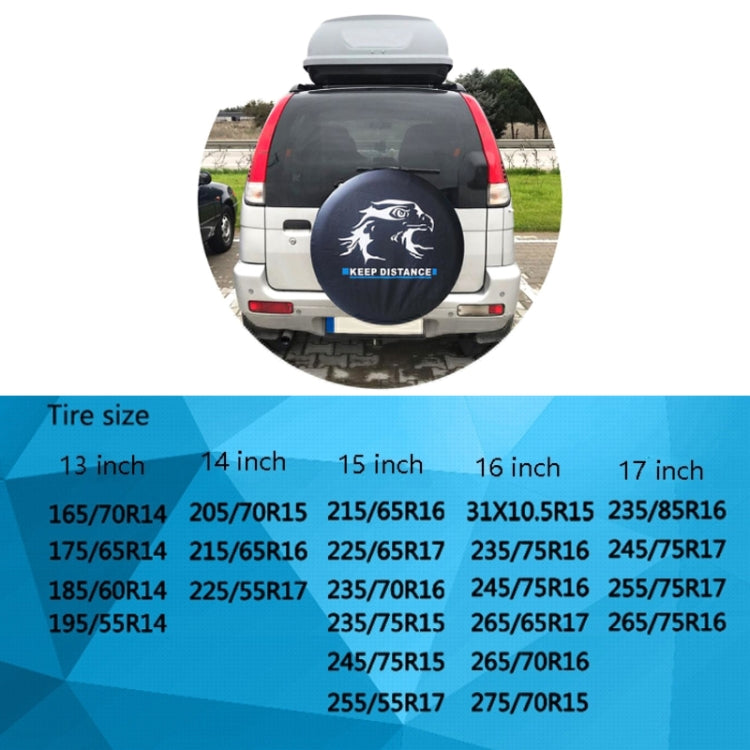 Copriruota di scorta in ecopelle in PVC Protezione per pneumatico posteriore, 14 inch, 15 inch, 16 inch, 17 inch