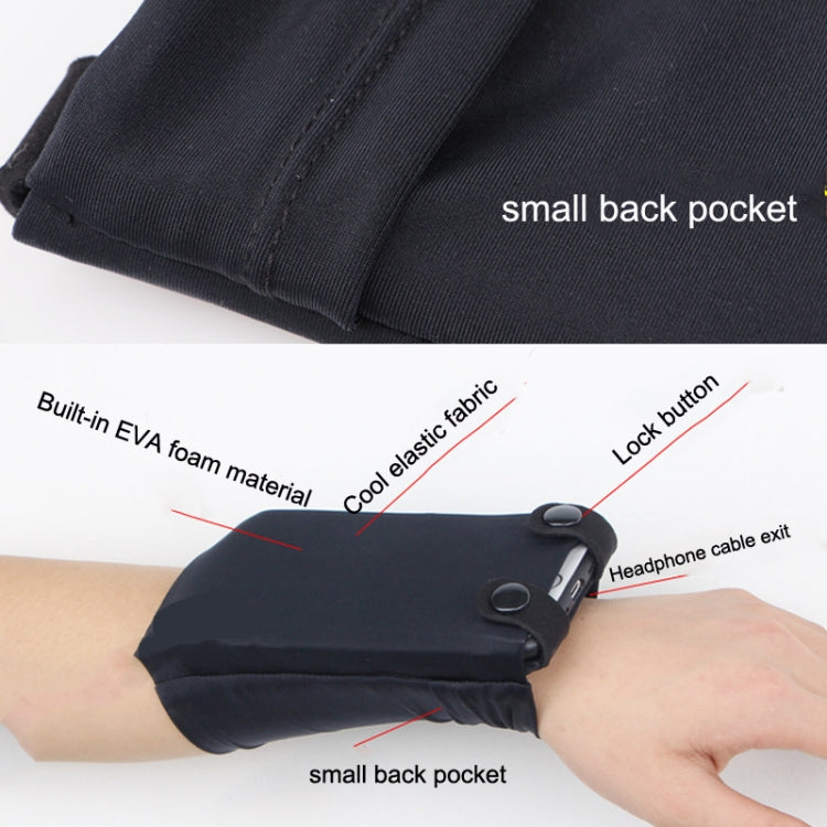 Borsa da polso per sport all'aria aperta per telefoni cellulari da 7 pollici Mini borsa da braccio aderente elastica