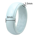 SH800-140 Anello in silicone con gradino curvo largo 8 mm, No.7, No.8, No.9