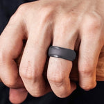 SH800-140 Anello in silicone con gradino curvo largo 8 mm, No.10, No.11, No.12