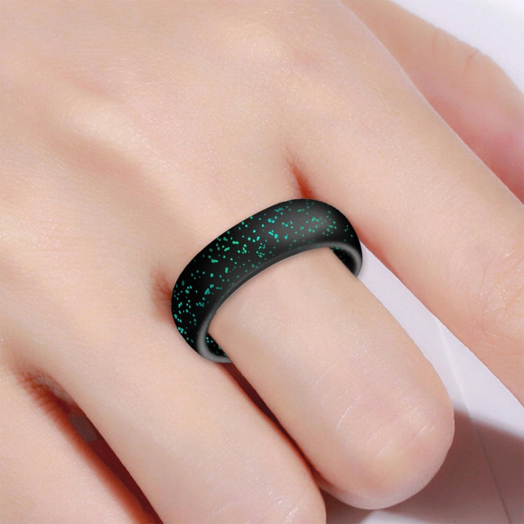 SH100 Anello in silicone largo 5,7 mm Anello per coppia glitterato, No.6, No.7