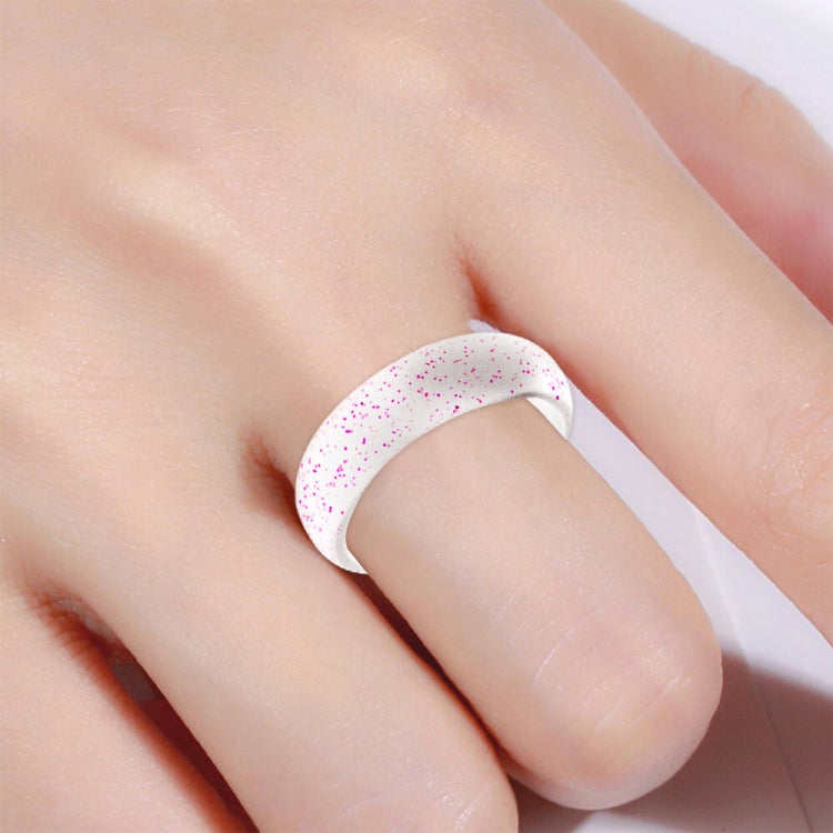 SH100 Anello in silicone largo 5,7 mm Anello per coppia glitterato, No.6, No.7