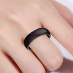 SH100 Anello in silicone largo 5,7 mm Anello per coppia glitterato, No.8, No.9