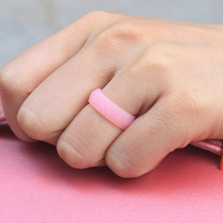 SH100 Anello in silicone largo 5,7 mm Anello per coppia glitterato, No.8, No.9