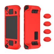 Custodia protettiva in silicone morbido per controller di gioco Steam Deck con tappo a chiave da 4 pezzi, SD001 (Black), SD001 (Red), SD001 (Luminous Blue), SD001 (Luminous Green)