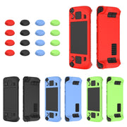 Custodia protettiva in silicone morbido per controller di gioco Steam Deck con tappo a chiave da 4 pezzi, SD001 (Black), SD001 (Red), SD001 (Luminous Blue), SD001 (Luminous Green)