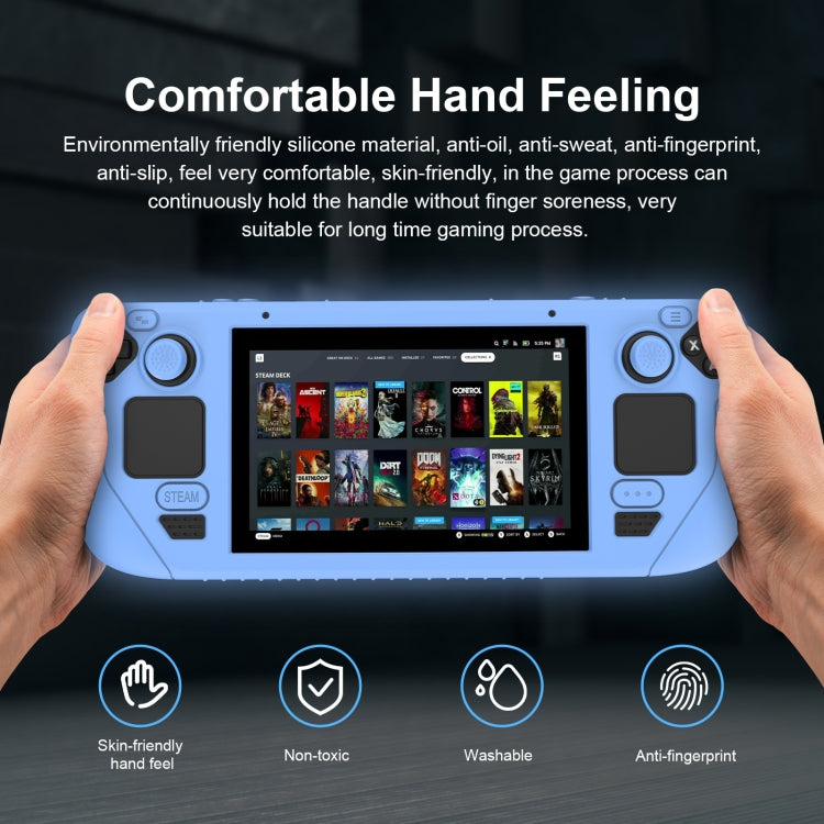 Custodia in silicone per controller Steam Deck con tappo a chiave