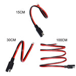 Cavo di prolunga di alimentazione SAE per batteria solare per auto da 2 pezzi 20A, 15cm, 30cm, 100cm