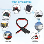Cavo di prolunga di alimentazione SAE per batteria solare per auto da 2 pezzi 20A, 15cm, 30cm, 100cm