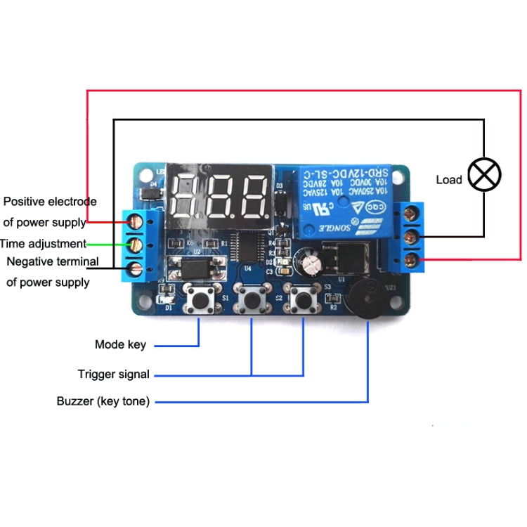 DK-C-01 Modulo relè di ritardo del circuito anti-inversione Modulo di controllo del ritardo di temporizzazione DC12V, DC 12V