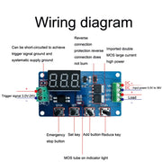 Deek-Robot DDC-432 Interruttore relè di ritardo DC5V-30V Dual MOS Tube Display digitale Controller relè temporizzato, Time Relay Controller