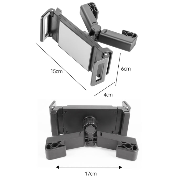Supporto per tablet per telefono cellulare telescopico girevole con fibbia per sedile posteriore dell'auto, Tablet Holder(Black)