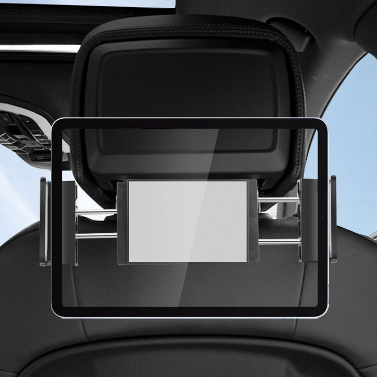 Supporto per tablet per telefono cellulare telescopico girevole con fibbia per sedile posteriore dell'auto, Tablet Holder(Black)