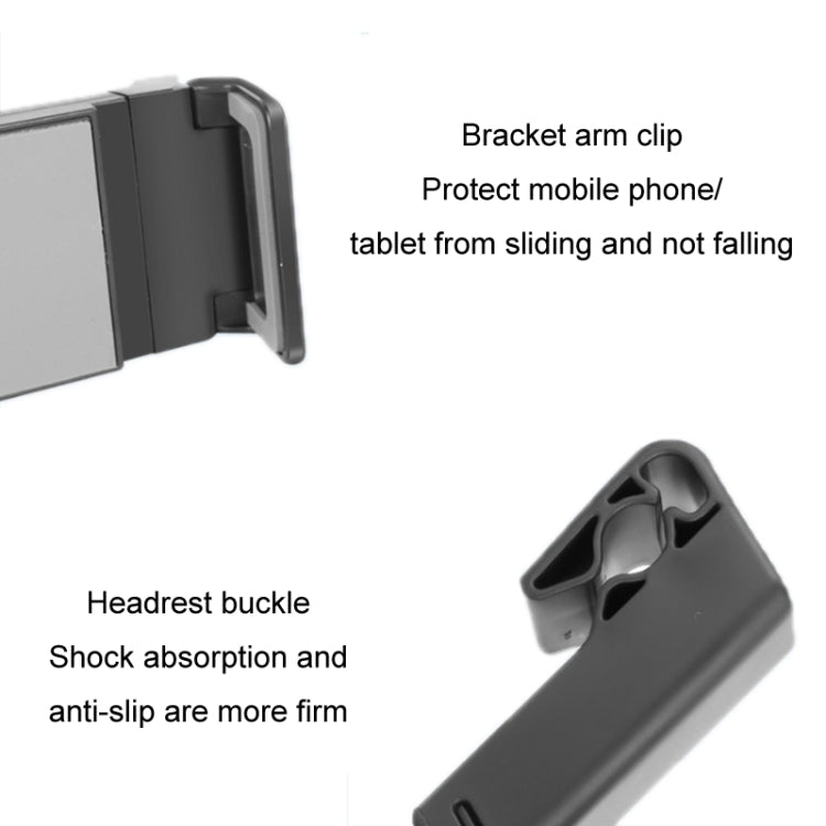 Supporto per tablet per telefono cellulare telescopico girevole con fibbia per sedile posteriore dell'auto, Tablet Holder(Black)