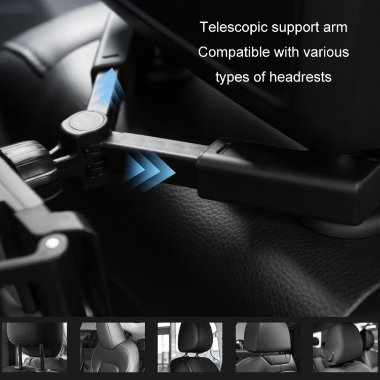 Supporto per tablet per telefono cellulare telescopico girevole con fibbia per sedile posteriore dell'auto, Tablet Holder(Black)
