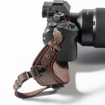 Cinturino da polso per fotocamera SLR Cinturino da polso in pelle microfibra anti-caduta per fotocamera