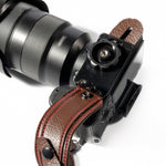 Cinturino da polso per fotocamera SLR Cinturino da polso in pelle microfibra anti-caduta per fotocamera