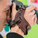Cinturino da polso per fotocamera SLR Cinturino da polso in pelle microfibra anti-caduta per fotocamera