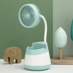 Ventilatore portapenne da tavolo con ricarica USB