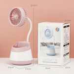 Ventilatore portapenne da tavolo con ricarica USB