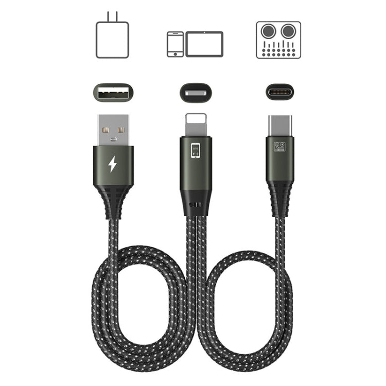 Cavo per scheda audio Live OTG Cavo dati per la ricarica del telefono cellulare Cavo dati per la registrazione audio, T22 8 Pin To Type-C/USB-C+USB, T23 8 Pin To Micro USB+USB, T25 8 Pin To Type-C/USB-C, T28 Type-C/USB-C To Type-C/USB-C����������������...