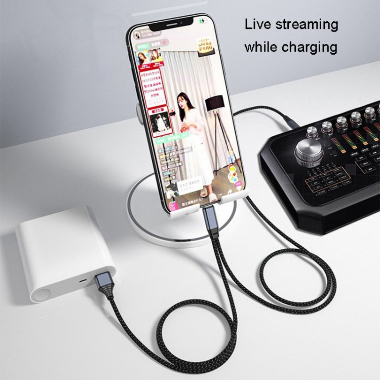 Cavo per scheda audio Live OTG Cavo dati per la ricarica del telefono cellulare Cavo dati per la registrazione audio, T22 8 Pin To Type-C/USB-C+USB, T23 8 Pin To Micro USB+USB, T25 8 Pin To Type-C/USB-C, T28 Type-C/USB-C To Type-C/USB-C����������������...