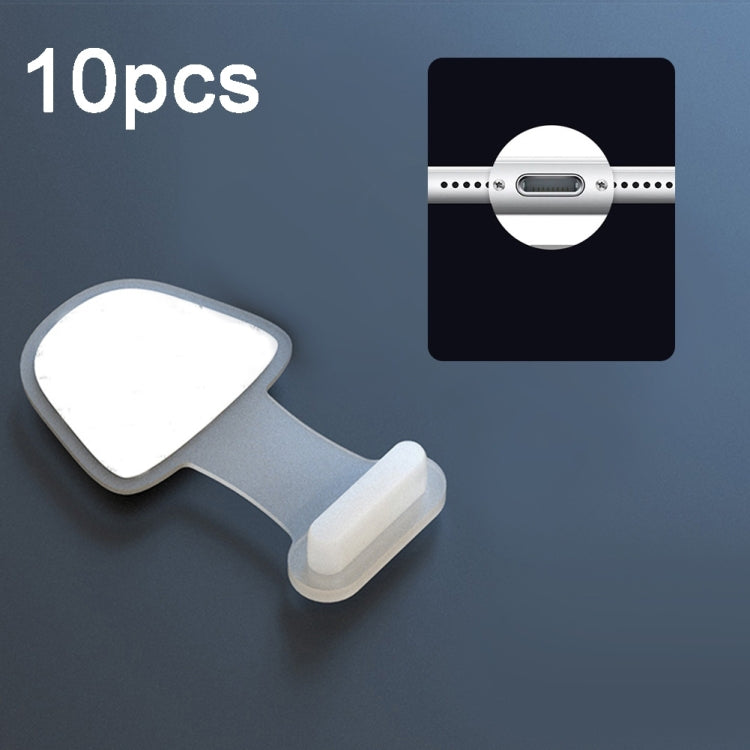 Porta di ricarica per telefono cellulare da 10 pezzi Tappo antipolvere in silicone Copertura a prova di perdita retroadesiva, 8 Pin, USB-C/Type-C