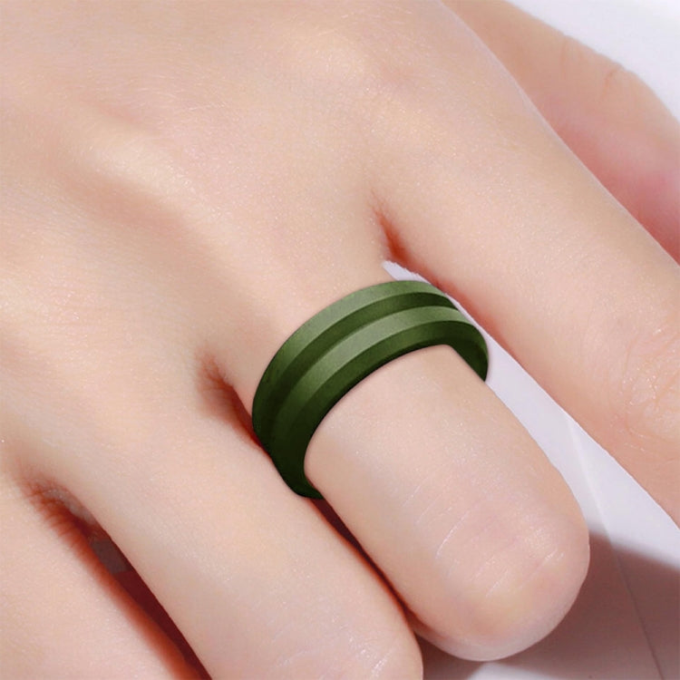SiR053 Anello in silicone con bordo scanalato a forma di V. Anello per coppie sportive all'aperto, No.10, No.11, No.12