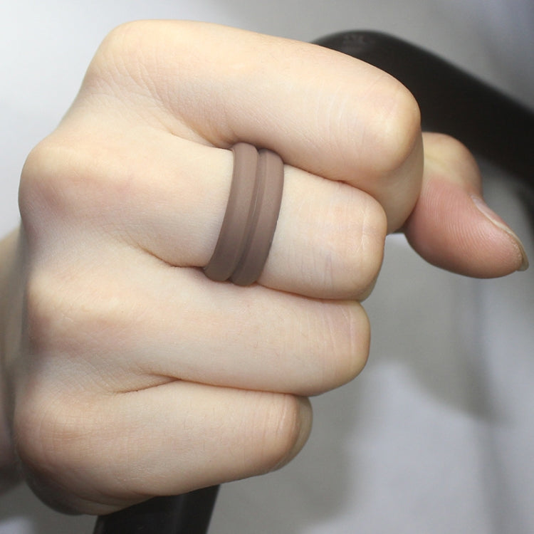 SiR053 Anello in silicone con bordo scanalato a forma di V. Anello per coppie sportive all'aperto, No.10, No.11, No.12
