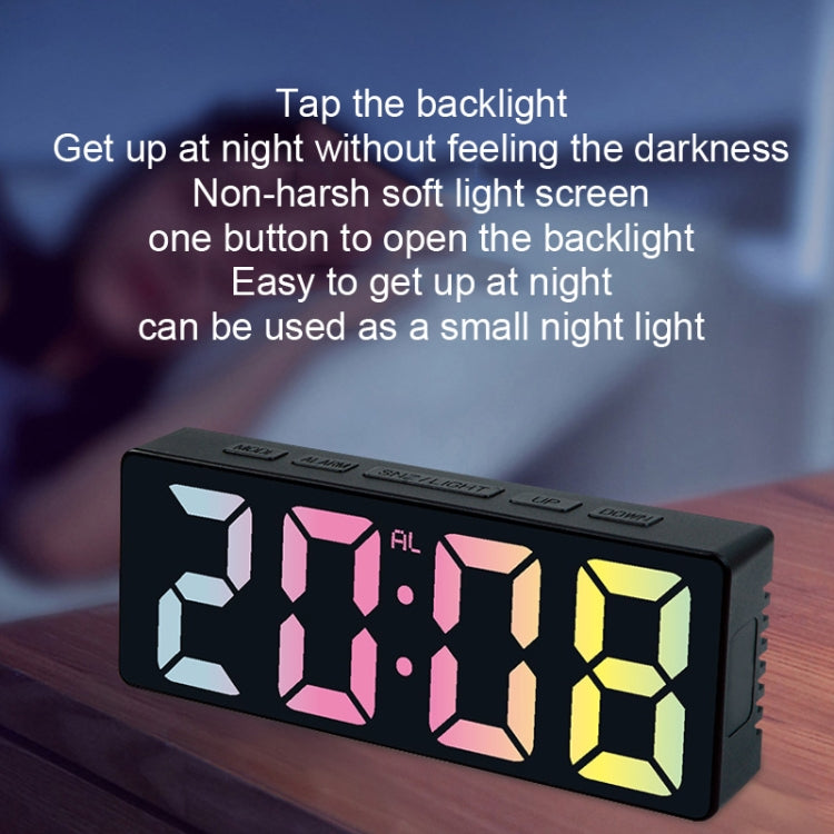 3806C LED Orologio da tavolo elettronico da salotto per la casa Calendario perpetuo Orologio da tavolo digitale