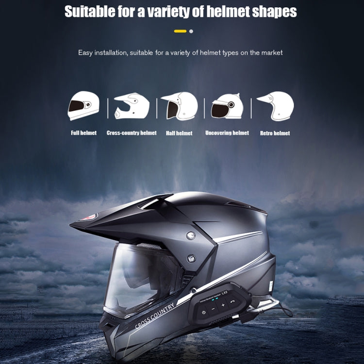 Auricolare Bluetooth per casco da moto LX2 Cuffie da moto impermeabili con cancellazione del rumore, LX2 (Black), LX2 (White)