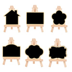 191288 10 Pezzi Bacheca Decorativa con Treppiede in Pino Ornamenti per Lavagna per Messaggi in Negozio per Feste