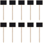 ZX507 10pcs Plug-in in legno Bacheca messaggi fai-da-te Mini pianta Nome Tag Tabellone desktop