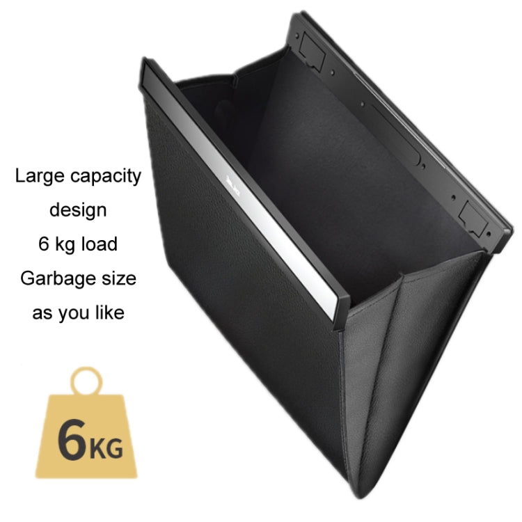 Sacco per immondizia per auto Borsa portaoggetti pieghevole per sedile posteriore, Magnetic Attraction Black