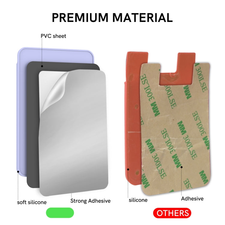 Custodia posteriore in silicone per carte smartphone