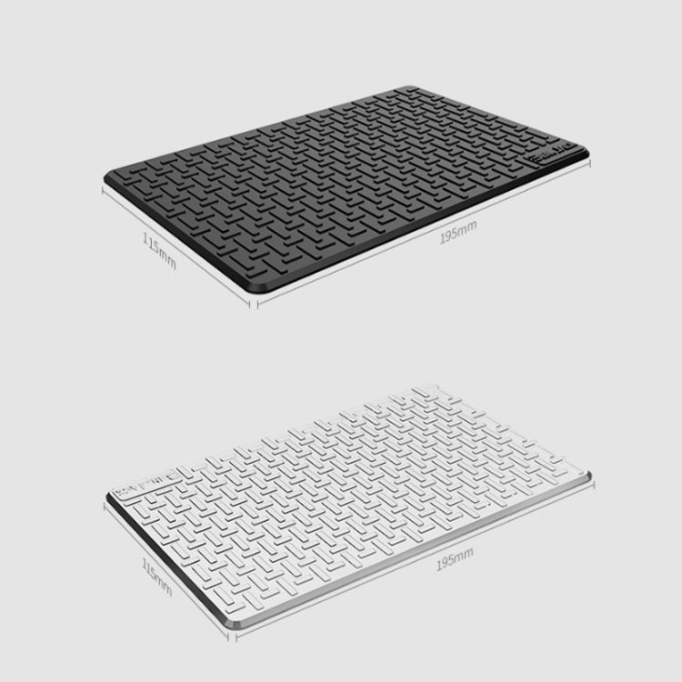 BEN.JACK Tappetino antiscivolo per cruscotto di controllo centrale per auto, Black Small, Transparent Small, Black Large, Transparent Large