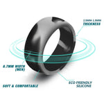 SiR013 Anello in silicone per sport all'aria aperta curvo da 8,7 mm, No.9, No.10